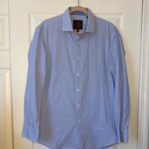 Tattersall London Men’s Cotton Button up Dress Shirt sz large (16-16 1-2)